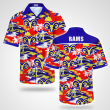 Load image into Gallery viewer, Adelaide Rams NRL National Rugby League Balenciaga Norm Fit Hawaiian Shirt