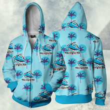 Load image into Gallery viewer, Cronulla Sharks NRL Zip Hoodie Jacket