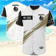 Load image into Gallery viewer, Collingwood Football Club AFL Australian Football League Baseball Jersey Shirt Print Full 3D