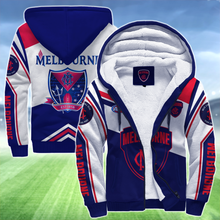 Load image into Gallery viewer, Melbourne Football Club AFL Australian Football League Zip Hoodie Fleece Jacket