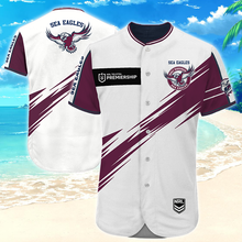 Load image into Gallery viewer, Manly Warringah Sea Eagles NRL National Rugby League Baseball Jersey Shirt Print Full 3D