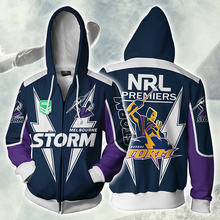 Load image into Gallery viewer, Melbourne Storm NRL Zip Hoodie Jacket
