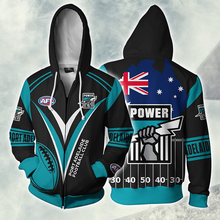 Load image into Gallery viewer, Port Adelaide Football Club AFL Zip Hoodie Jacket