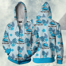 Load image into Gallery viewer, Cronulla Sharks NRL Zip Hoodie Jacket