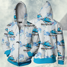 Load image into Gallery viewer, Cronulla Sharks NRL Zip Hoodie Jacket