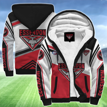 Load image into Gallery viewer, Essendon Football Club AFL Australian Football League Zip Hoodie Fleece Jacket