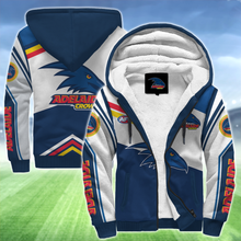 Load image into Gallery viewer, Adelaide Football Club AFL Australian Football League Zip Hoodie Fleece Jacket