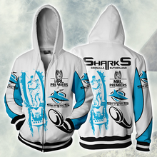 Load image into Gallery viewer, Cronulla-Sutherland Sharks NRL Zip Hoodie Jacket