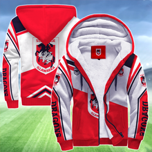 Load image into Gallery viewer, St. George Illawarra Dragons NRL National Rugby League Zip Hoodie Fleece Jacket