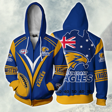 Load image into Gallery viewer, West Coast Eagles AFL Zip Hoodie Jacket