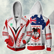 Load image into Gallery viewer, St. George Illawarra Dragons NRL Zip Hoodie Jacket