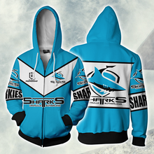 Load image into Gallery viewer, Cronulla-Sutherland Sharks NRL Zip Hoodie Jacket