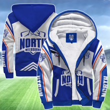 Load image into Gallery viewer, North Melbourne Football Club AFL Australian Football League Zip Hoodie Fleece Jacket