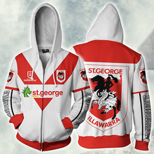 Load image into Gallery viewer, St. George Illawarra Dragons NRL Zip Hoodie Jacket