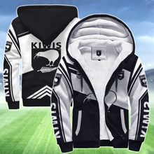 Load image into Gallery viewer, New Zealand NRL National Rugby League Zip Hoodie Fleece Jacket
