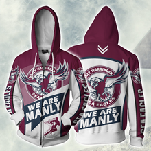Load image into Gallery viewer, Manly Warringah Sea Eagles NRL Zip Hoodie Jacket