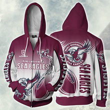 Load image into Gallery viewer, Manly Warringah Sea EaglesNRL Zip Hoodie Jacket