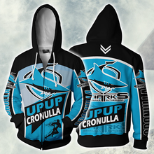 Load image into Gallery viewer, Cronulla-Sutherland Sharks NRL Zip Hoodie Jacket