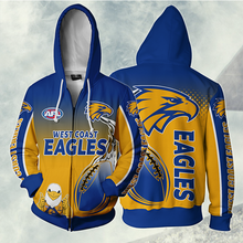 Load image into Gallery viewer, West Coast Eagles AFL Zip Hoodie Jacket