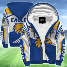 Load image into Gallery viewer, West Coast Eagles AFL Australian Football League Zip Hoodie Fleece Jacket