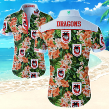 Load image into Gallery viewer, St. George Illawarra Dragons NRL National Rugby League Trendy Sport Hawaiian Shirt