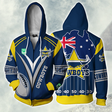 Load image into Gallery viewer, North Queensland Cowboys NRL Zip Hoodie Jacket