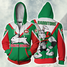 Load image into Gallery viewer, South Sydney Rabbitohs NRL Zip Hoodie Jacket