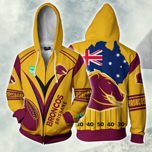Load image into Gallery viewer, Brisbane Broncos NRL Zip Hoodie Jacket
