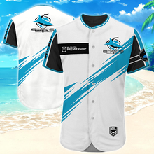 Load image into Gallery viewer, Cronulla-Sutherland Sharks NRL National Rugby League Baseball Jersey Shirt Print Full 3D