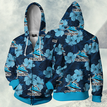 Load image into Gallery viewer, Cronulla Sharks NRL Zip Hoodie Jacket