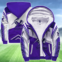 Load image into Gallery viewer, Melbourne Storm NRL National Rugby League Zip Hoodie Fleece Jacket