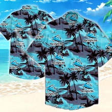 Load image into Gallery viewer, Cronulla-Sutherland Sharks NRL National Rugby League Balenciaga Norm Fit Hawaiian Shirt