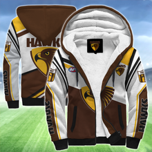 Load image into Gallery viewer, Hawthorn Football Club AFL Australian Football League Zip Hoodie Fleece Jacket