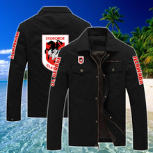 Load image into Gallery viewer, St. George Illawarra Dragons  NRL National Rugby League Bomber Jacket Print 3D