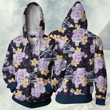 Load image into Gallery viewer, Melbourne Storm NRL Zip Hoodie Jacket
