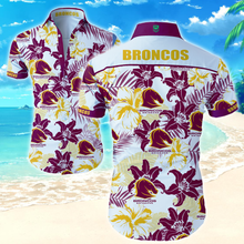Load image into Gallery viewer, Brisbane Broncos NRL Hawaiian Shirt