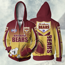 Load image into Gallery viewer, Brisbane Bears AFL Zip Hoodie Jacket