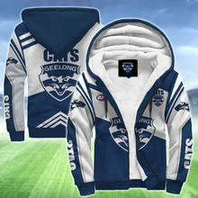 Load image into Gallery viewer, Geelong Football Club AFL Australian Football League Zip Hoodie Fleece Jacket
