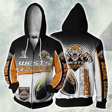 Load image into Gallery viewer, Wests Tigers NRL Zip Hoodie Jacket