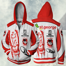 Load image into Gallery viewer, St. George Illawarra Dragons NRL Zip Hoodie Jacket