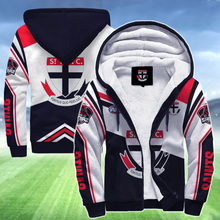 Load image into Gallery viewer, St Kilda Football Club AFL Australian Football League Zip Hoodie Fleece Jacket