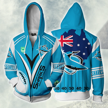Load image into Gallery viewer, Cronulla-Sutherland Sharks NRL Zip Hoodie Jacket