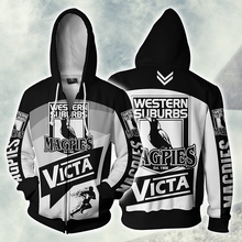 Load image into Gallery viewer, Western Suburbs Magpies NRL Zip Hoodie Jacket