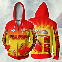 Load image into Gallery viewer, Gold Coast Football Club AFL Zip Hoodie Jacket