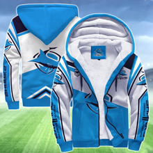 Load image into Gallery viewer, Cronulla-Sutherland Sharks NRL National Rugby League Zip Hoodie Fleece Jacket