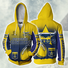 Load image into Gallery viewer, North Queensland Cowboys NRL Zip Hoodie Jacket
