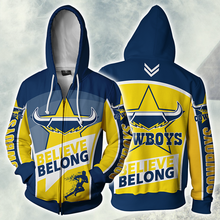 Load image into Gallery viewer, North Queensland Cowboys NRL Zip Hoodie Jacket