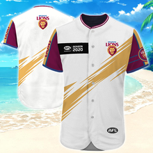 Load image into Gallery viewer, Brisbane Lions AFL Australian Football League Baseball Jersey Shirt Print Full 3D