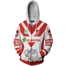Load image into Gallery viewer, St. George Illawarra Dragons NRL Zip Hoodie Jacket