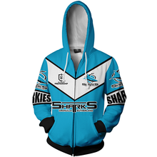 Load image into Gallery viewer, Cronulla-Sutherland Sharks NRL Zip Hoodie Jacket
